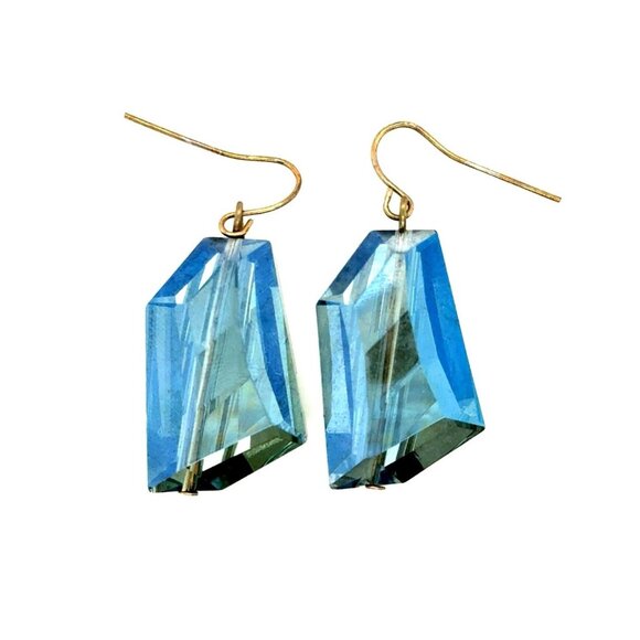 Large Blue Dangle Earrings - Picture 1 of 5